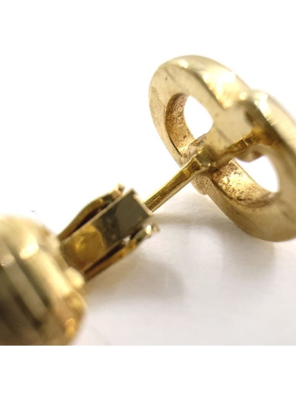 Dior Cdlogo Gold Plated Earrings - Picture 8 of 8